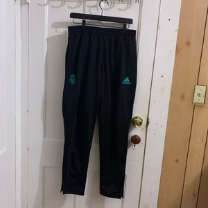 Real Madrid black adidas sweatpants